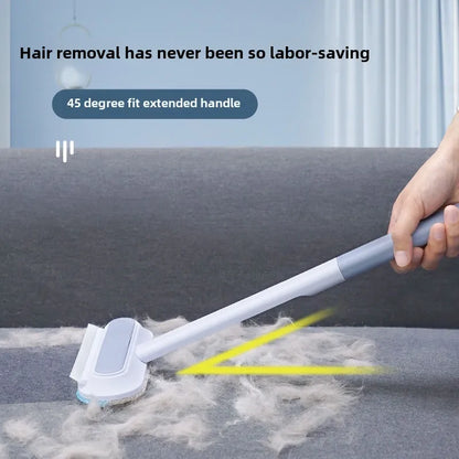 Long Handle Pet Hair Remover Brush Static Cat Hair Cleaner for Carpets Cat Trees Beds Ideal for Cat Furniture Cleaning